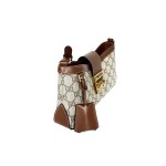 古驰 Padlock 系列小号 GG Supreme 帆布斜挎包